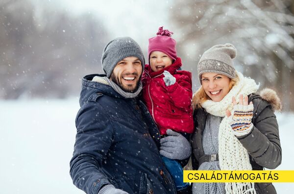 család télen
